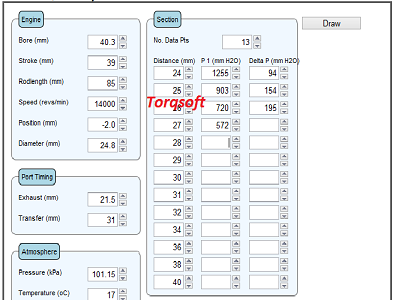 TorqSoft - Exhaust Time-FlowArea Programme